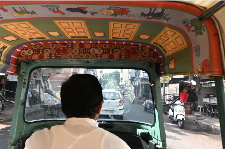 View of the vibrant Ahmedabad city from inside of a tuk-tuk (auto Rickshaw), Gujarat Blog by The Kid Who Travelled.