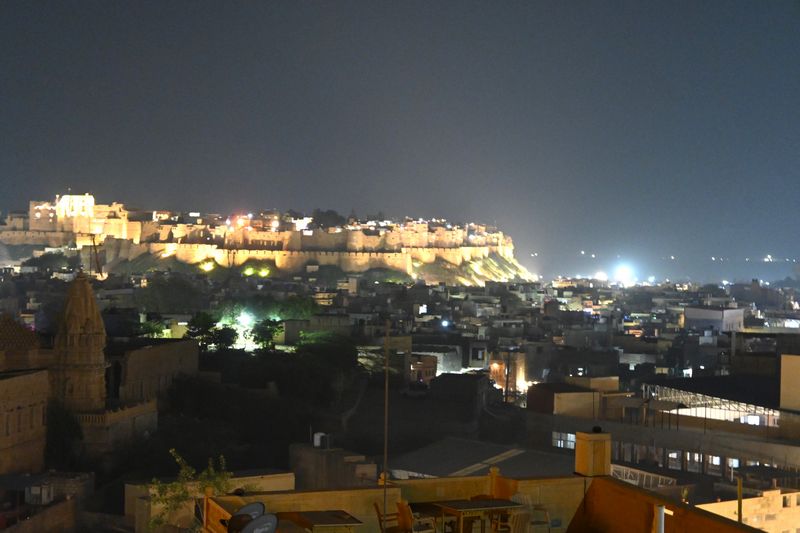 Jaisalmer Fort golden glow at night, Jaisalmer blog by The Kid Who Travelled.