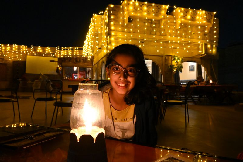 The Kid Who Travelled at “Café the Kaku” in Jaisalmer